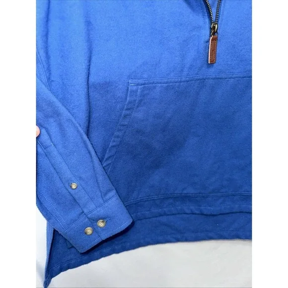 LL Bean Vintage Pullover Flannel/Fleece Blue Half Zip XS Women, Regular Fit NWT - Picture 6 of 11